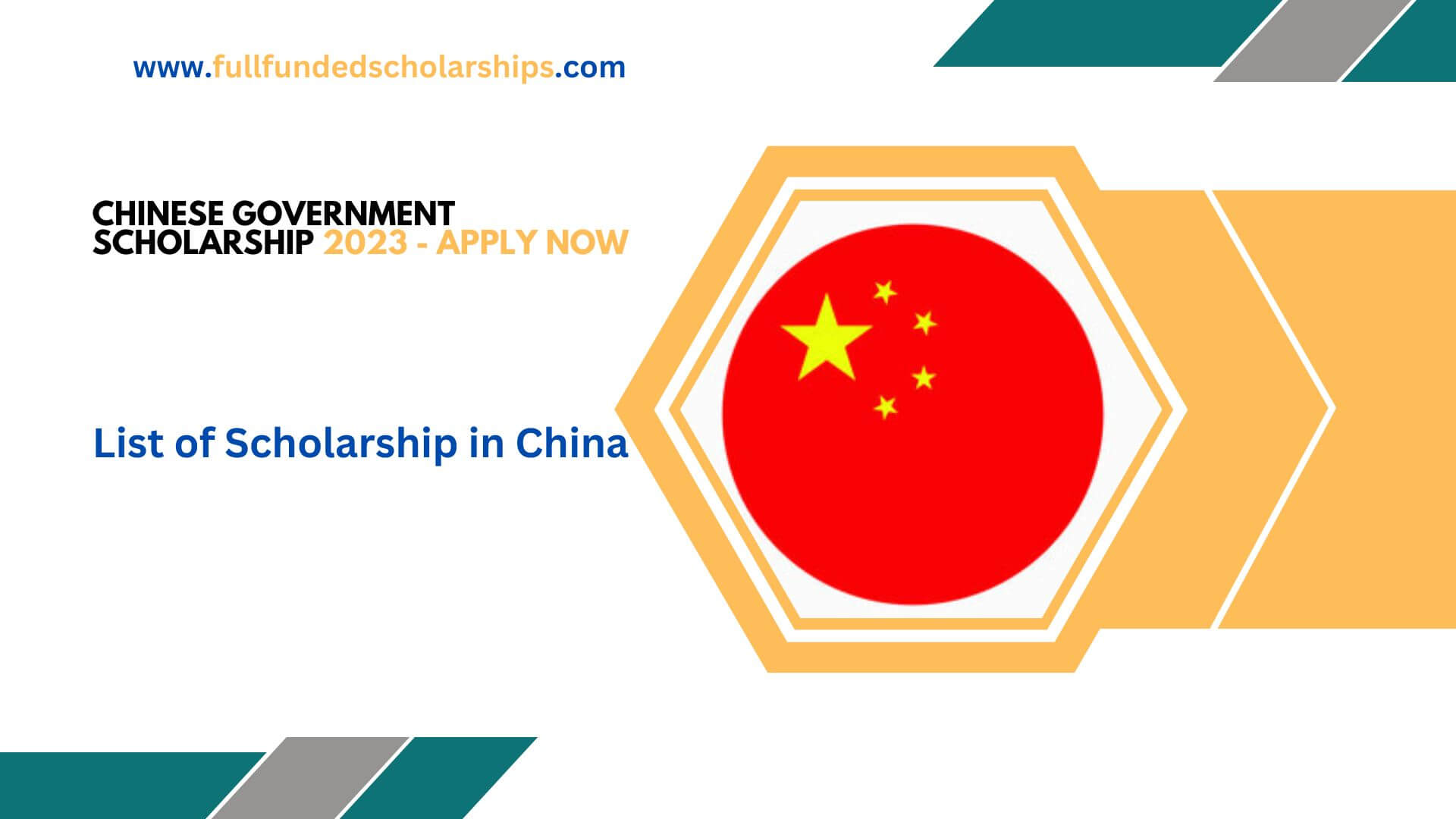 Chinese Government Scholarship 2023 - Apply Now