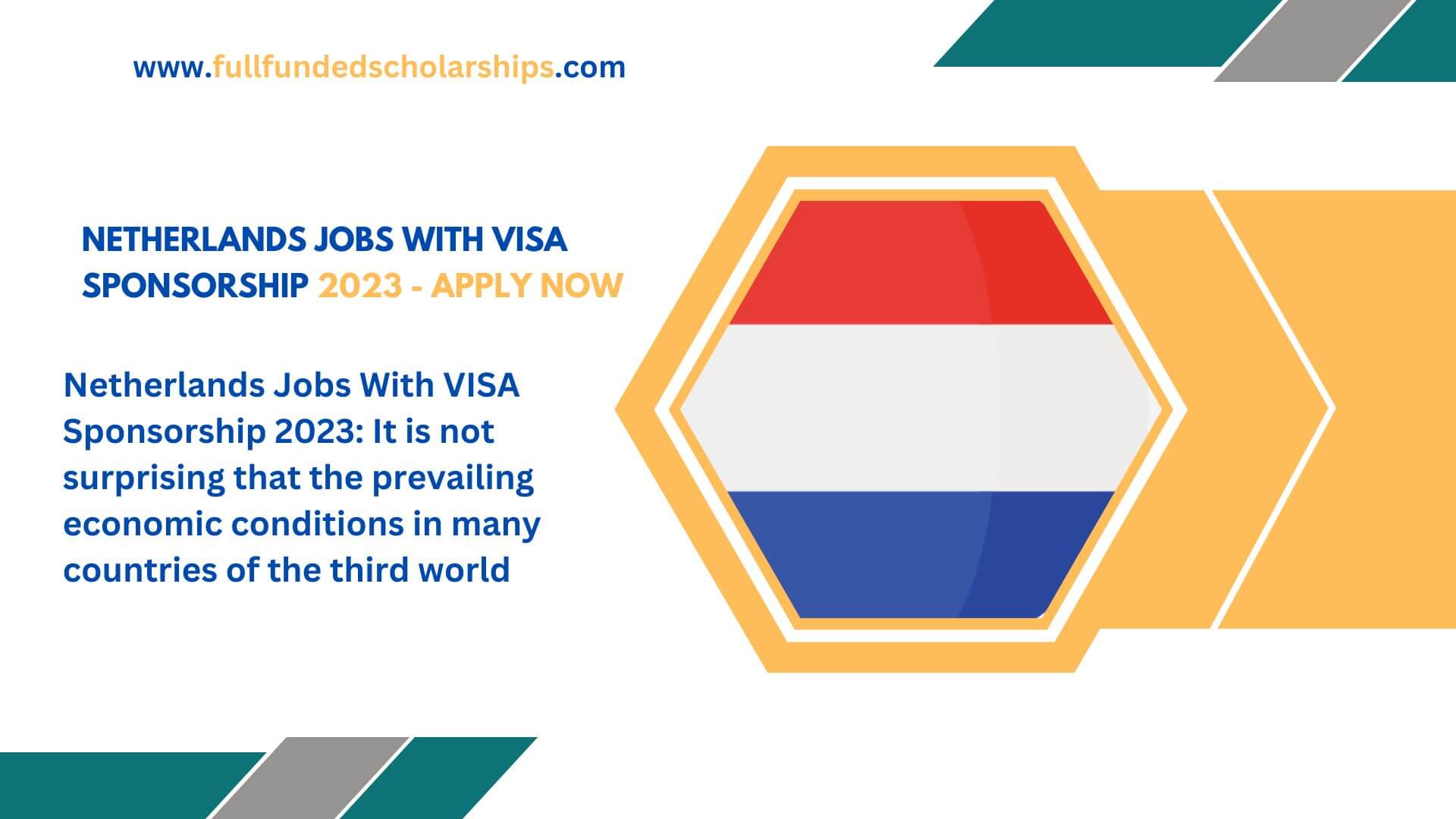 Netherlands Jobs With VISA Sponsorship