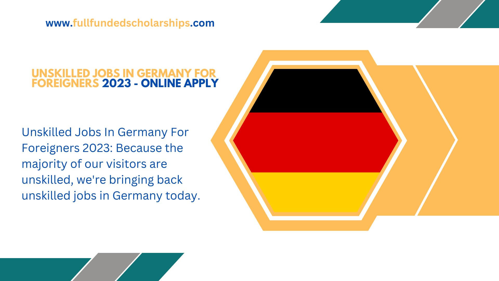 Unskilled Jobs In Germany For Foreigners 2023 - Online Apply