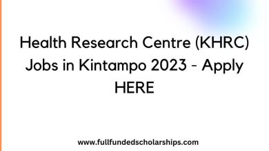 Health Research Centre (KHRC) Jobs in Kintampo 2023 - Apply HERE