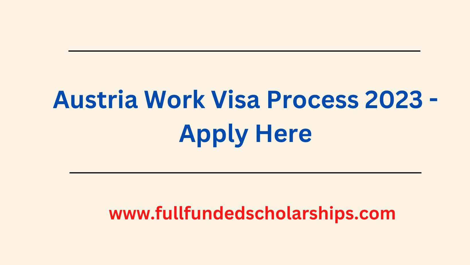 Austria Work Visa Process 2023