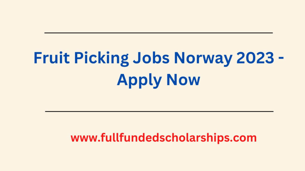 Fruit Picking Jobs Norway 2023 - Apply Now