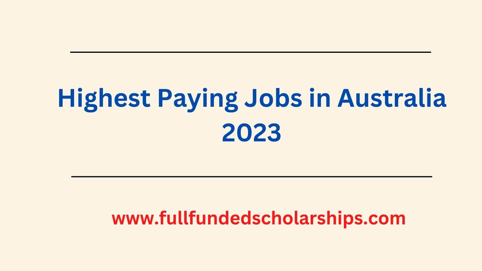 Highest Paying Jobs in Australia 2023