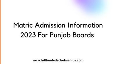 Matric Admission Information 2023 For Punjab Boards