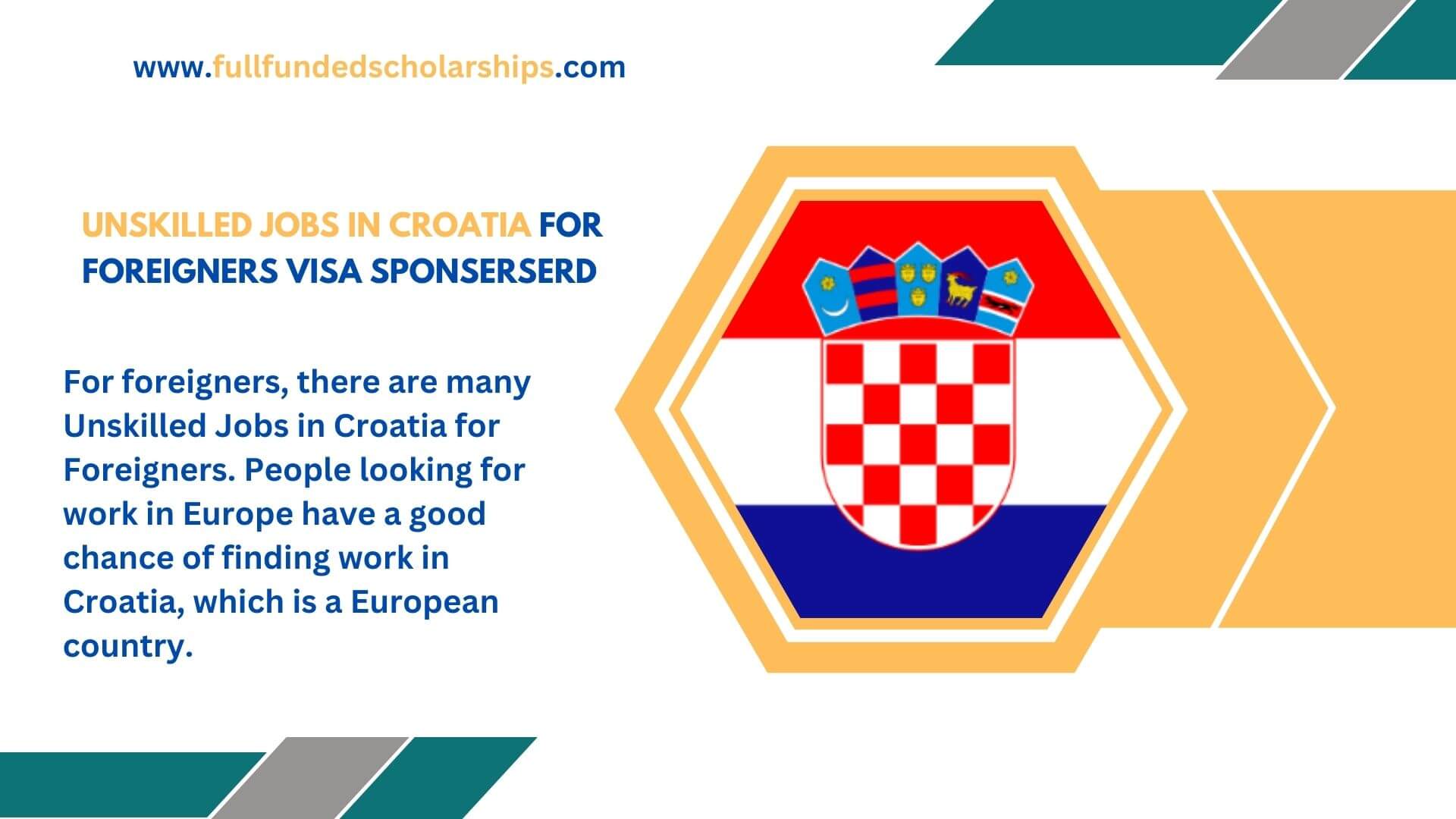Unskilled Jobs in Croatia for Foreigners Visa Sponserserd