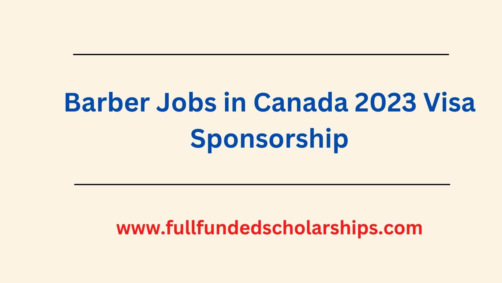 Barber Jobs in Canada 2023 Visa Sponsorship