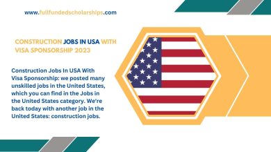 Construction Jobs In USA With Visa Sponsorship 2023