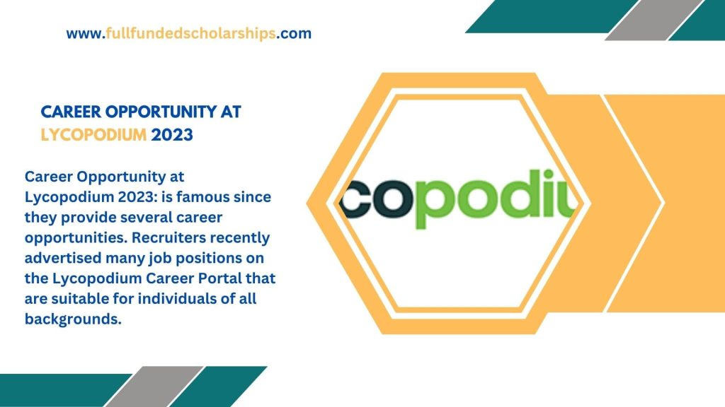 Career Opportunity at Lycopodium 2023