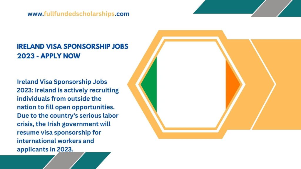 Ireland Visa Sponsorship Jobs 2023 - Apply Now