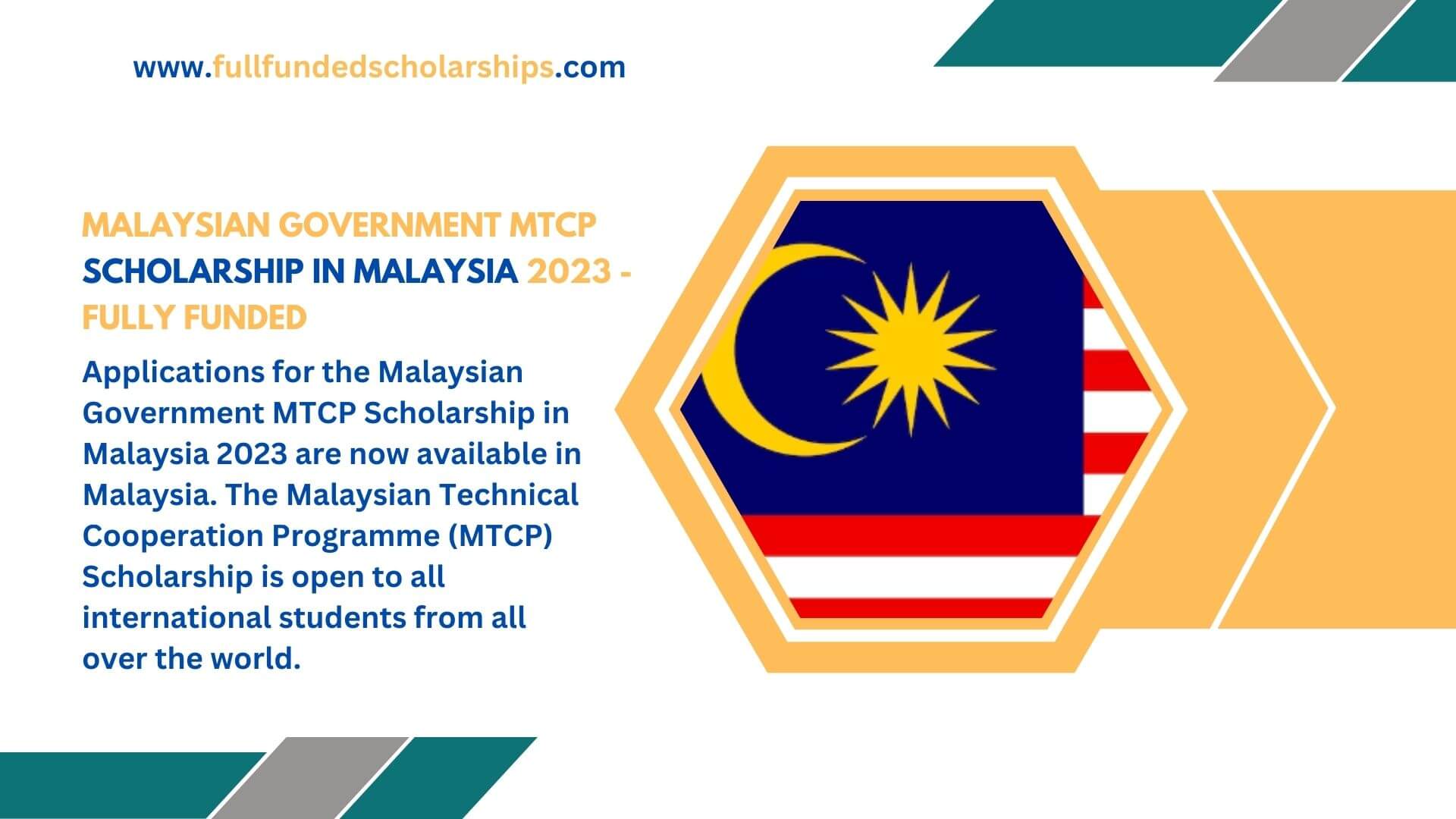 Malaysian Government MTCP Scholarship in Malaysia 2023 - Fully Funded