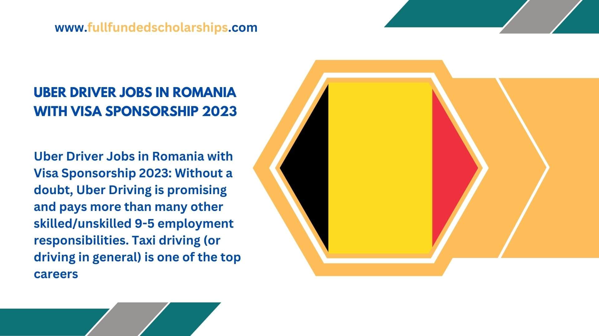 Uber Driver Jobs in Romania with Visa Sponsorship 2023