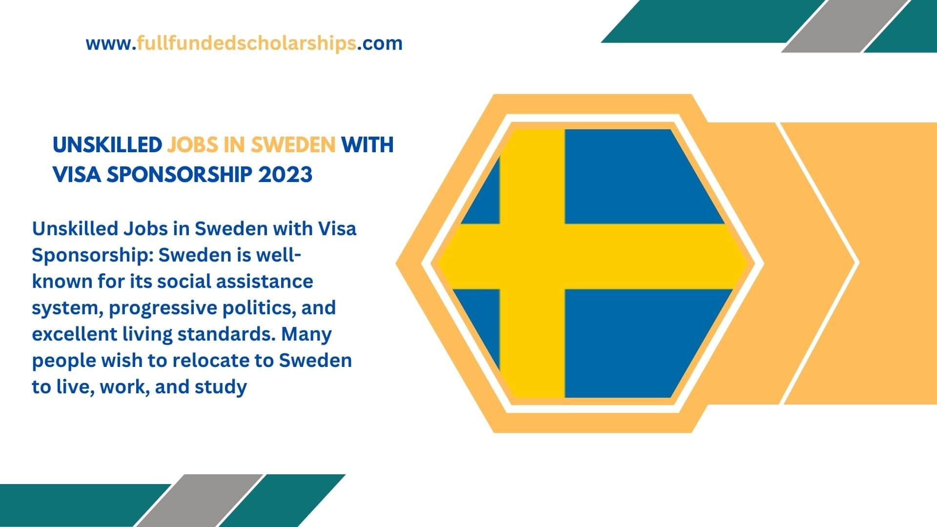 Unskilled Jobs in Sweden with Visa Sponsorship 2023