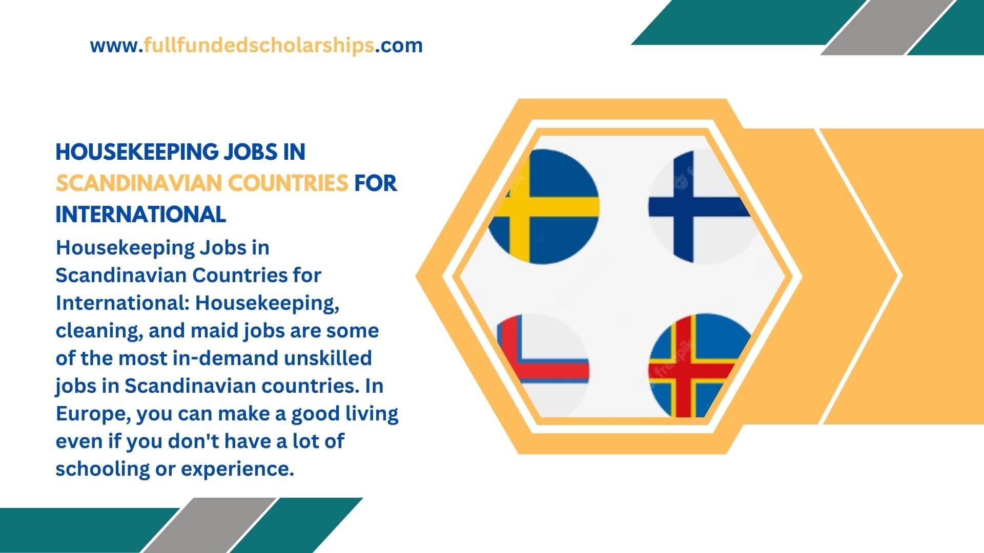 Housekeeping Jobs in Scandinavian Countries for International
