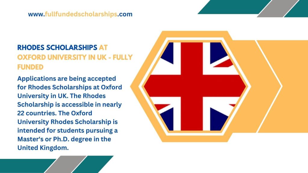Rhodes Scholarships at Oxford University in UK - Fully Funded