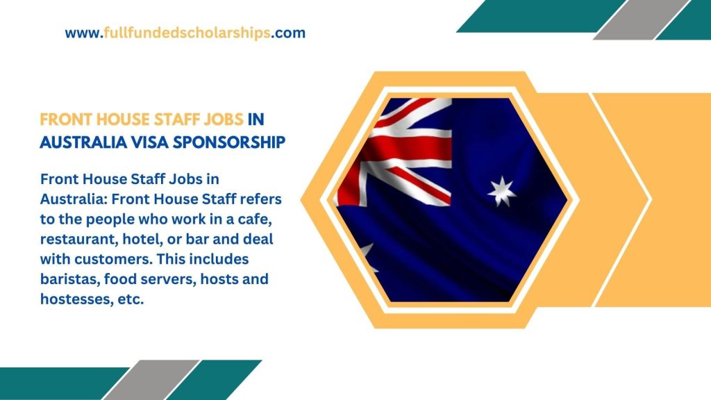 Front House Staff Jobs in Australia Visa Sponsorship