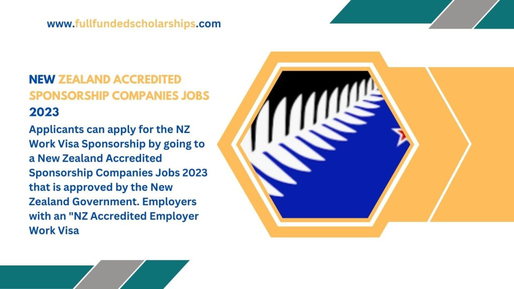 New Zealand Accredited Sponsorship Companies Jobs 2023