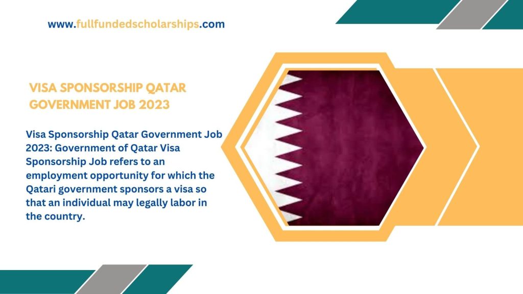 Visa Sponsorship Qatar Government Job 2023